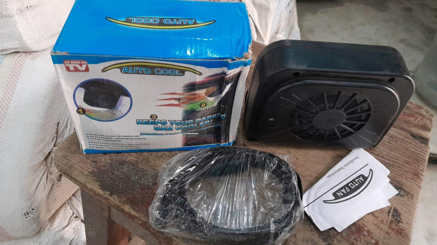 Solar Powered Car Auto Air Vent Cool Fan – Eco-Friendly Ventilation for Parked Cars | NISHU Superstores