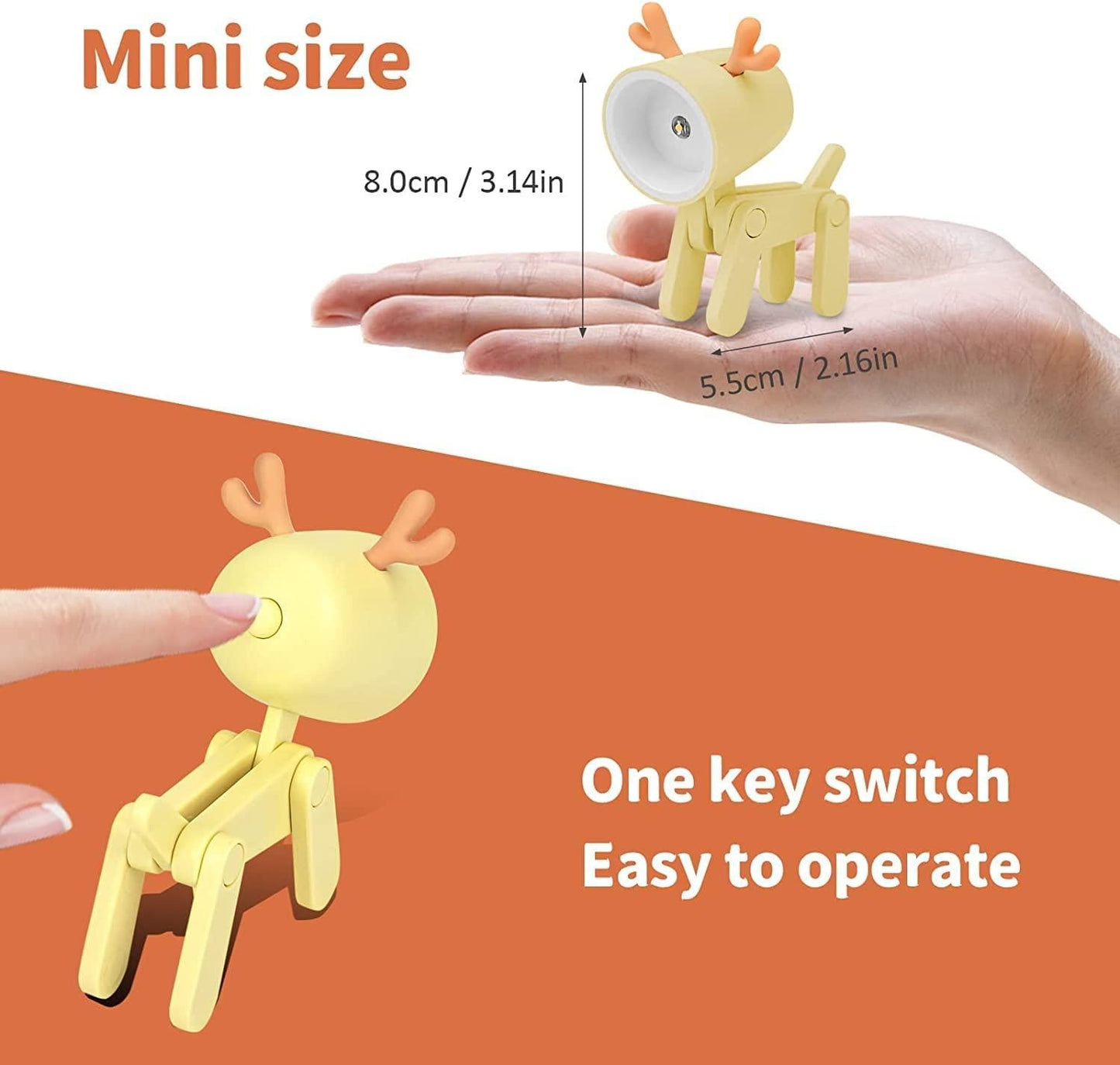 Mini LED Desk Lamp | Rechargeable & Foldable Study Light | NISHU Superstores