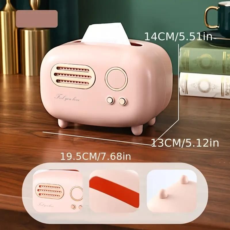 Vintage Radio Box Tissue Holder – Retro Style Tissue Dispenser for Home & Office | NISHU Superstores