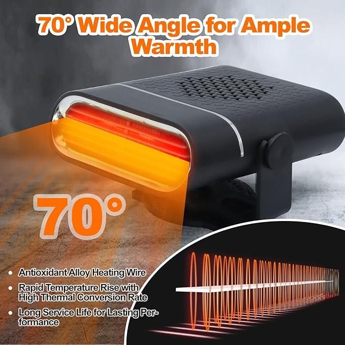 Portable Car Heater – Fast Heating & Defrosting Fan for Winter Driving | NISHU Superstores