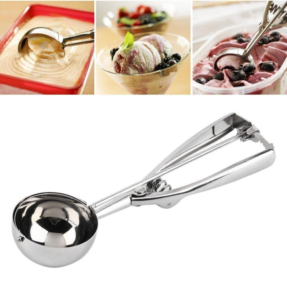 Ice Cream Scoop with Trigger Release – Stainless Steel Serving Spoon | NISHU Superstores
