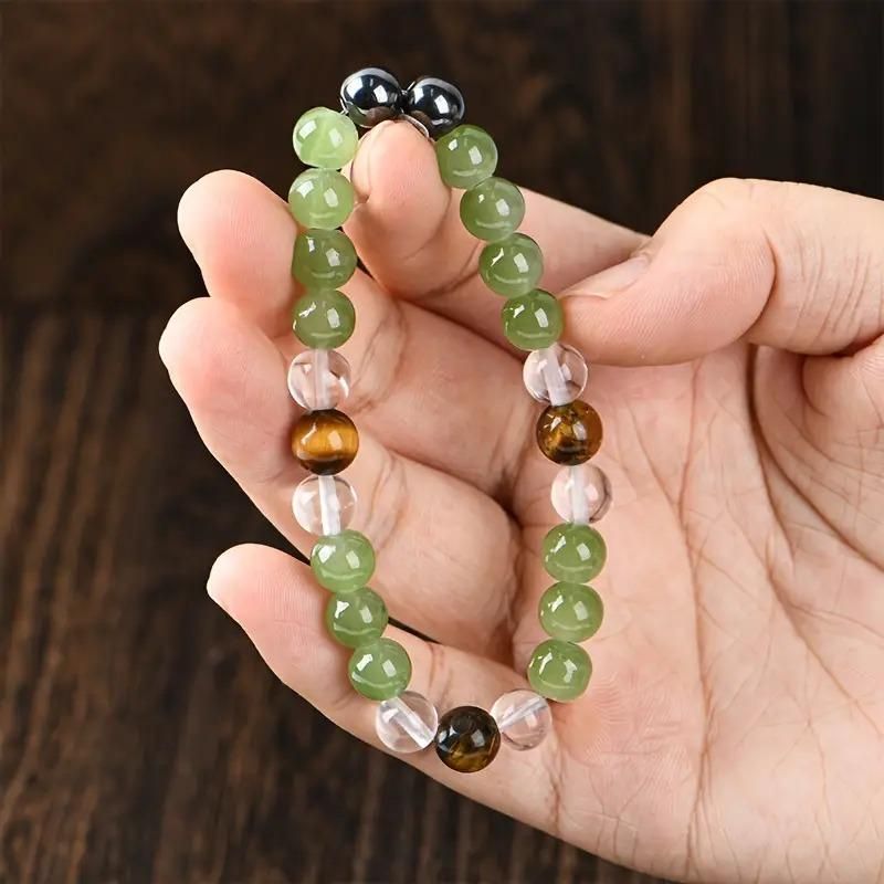 Tiger’s Eye Stone & Crystal Beads Bracelet – Natural Healing Energy | NISHU Superstores