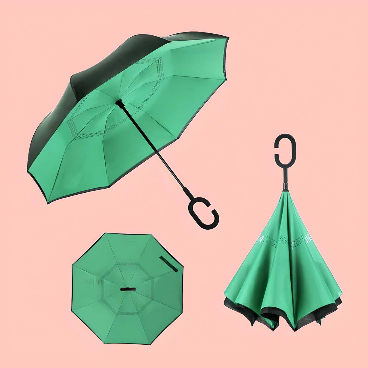 Double Layer Inverted Reversible Umbrella (Multicolor) – Windproof, Drip-Free & Stylish | NISHU Superstores