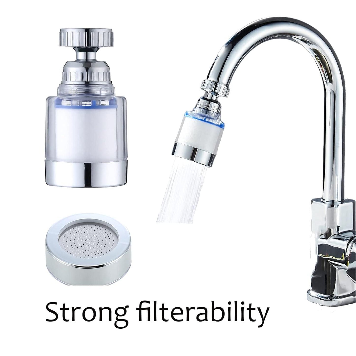 360° Rotating Sink Water Faucet Filter – Adjustable Tap Sprayer & Splash Guard | NISHU Superstores