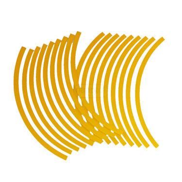 Car & Bike Tire Reflective Stickers (18 Yellow Stripes) | High-Visibility Waterproof Body Decals – NISHU Superstores