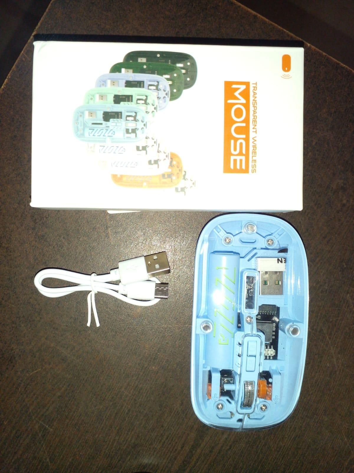 Rechargeable Transparent Mouse – Sleek, Wireless & Stylish Design | NISHU Superstores