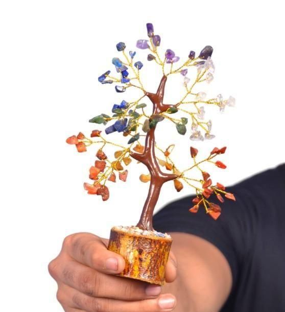 7 Chakra Natural Gemstone Crystal Tree – Energy Balancing & Healing Décor | NISHU Superstores