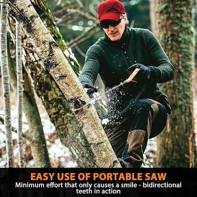 Pocket Chainsaw with Grips – Folding Pull Saw + Storage Pouch | NISHU Superstores