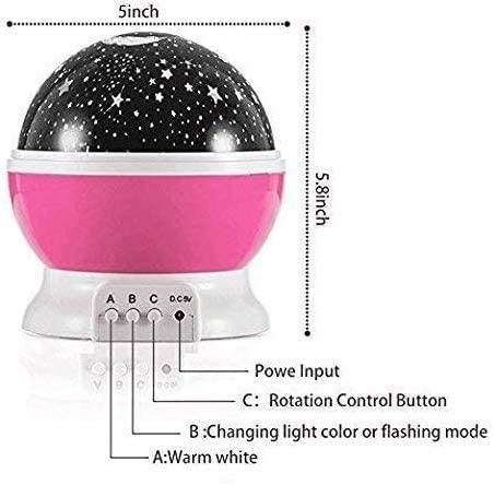Star Moon Night Light Projector for Kids & Bedroom | 360° Rotating LED Lamp | NISHU Superstores
