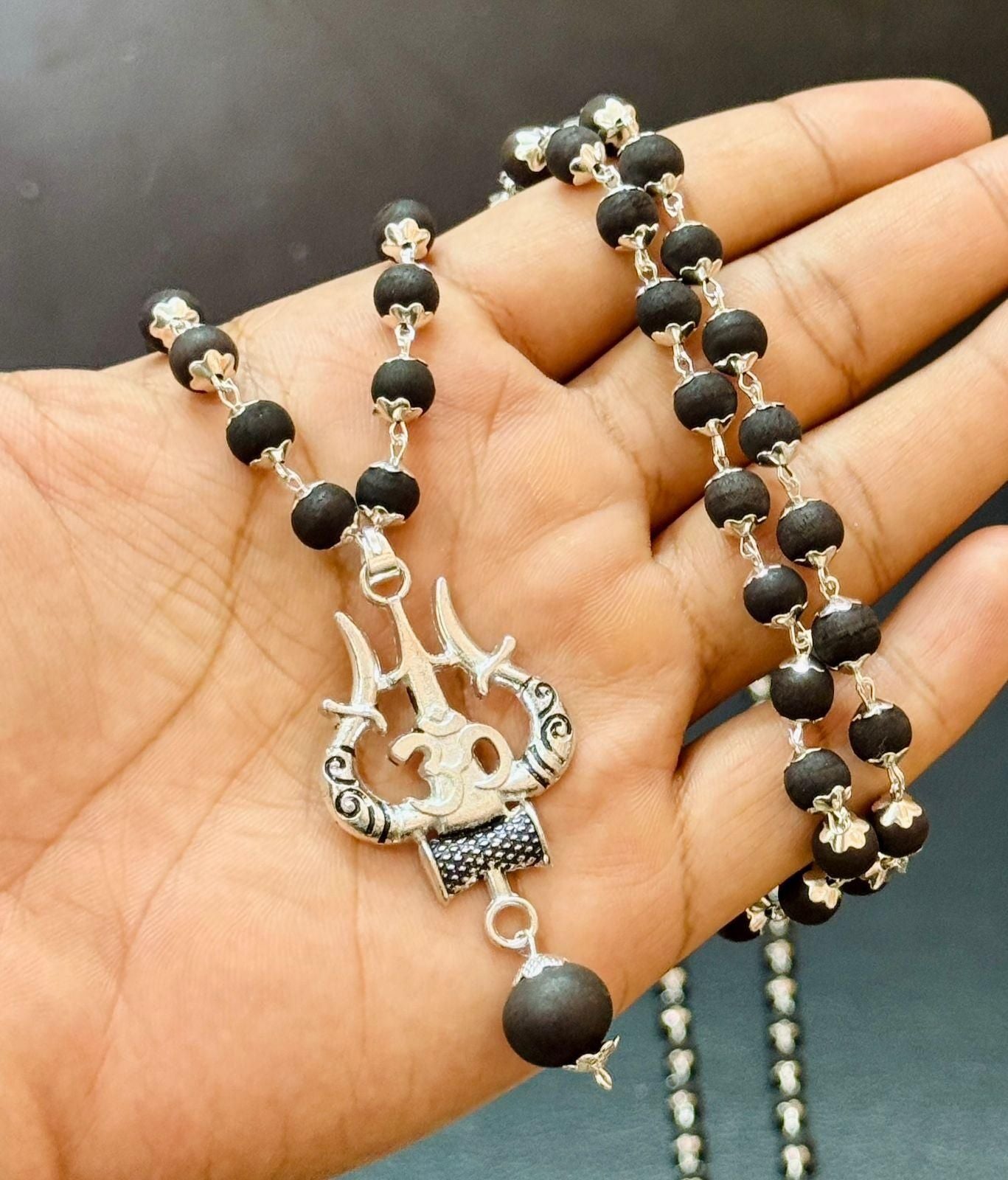 Om Shiva Trishool Karungali Mala | NISHU Superstores