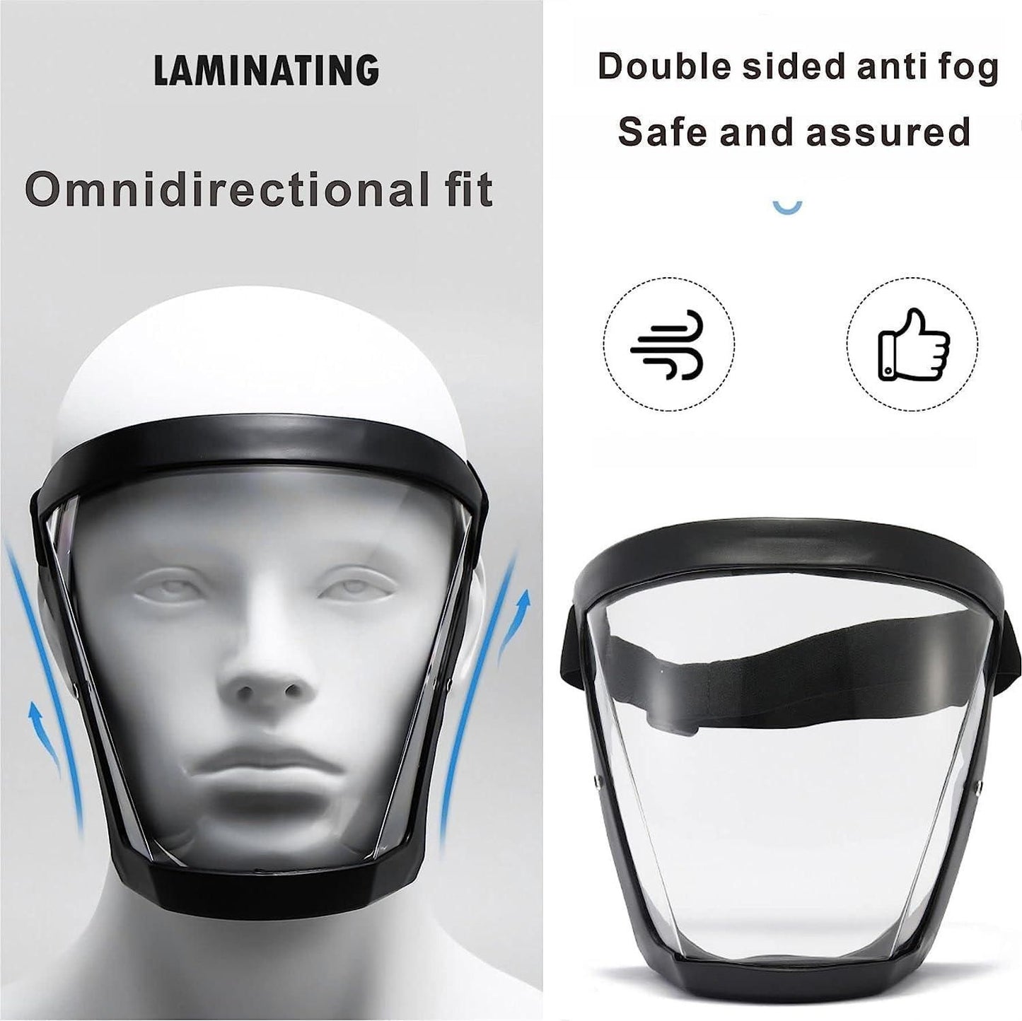 Full Face Anti-Fog Transparent Face Mask – Clear, Comfortable & Reusable | NISHU Superstores