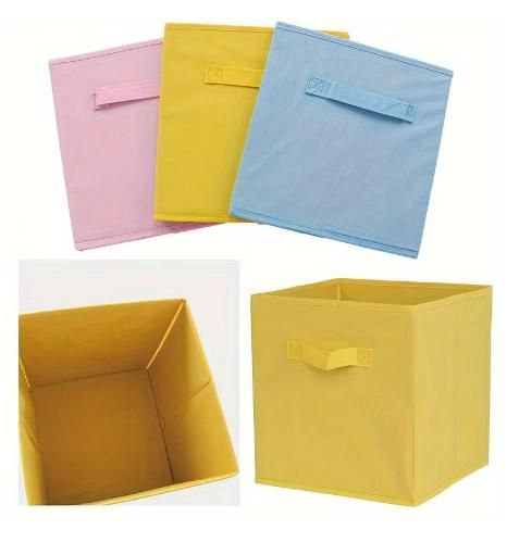 Fabric Storage Basket Organizer Box – Open Design, Black (Pack of 2) | NISHU Superstores