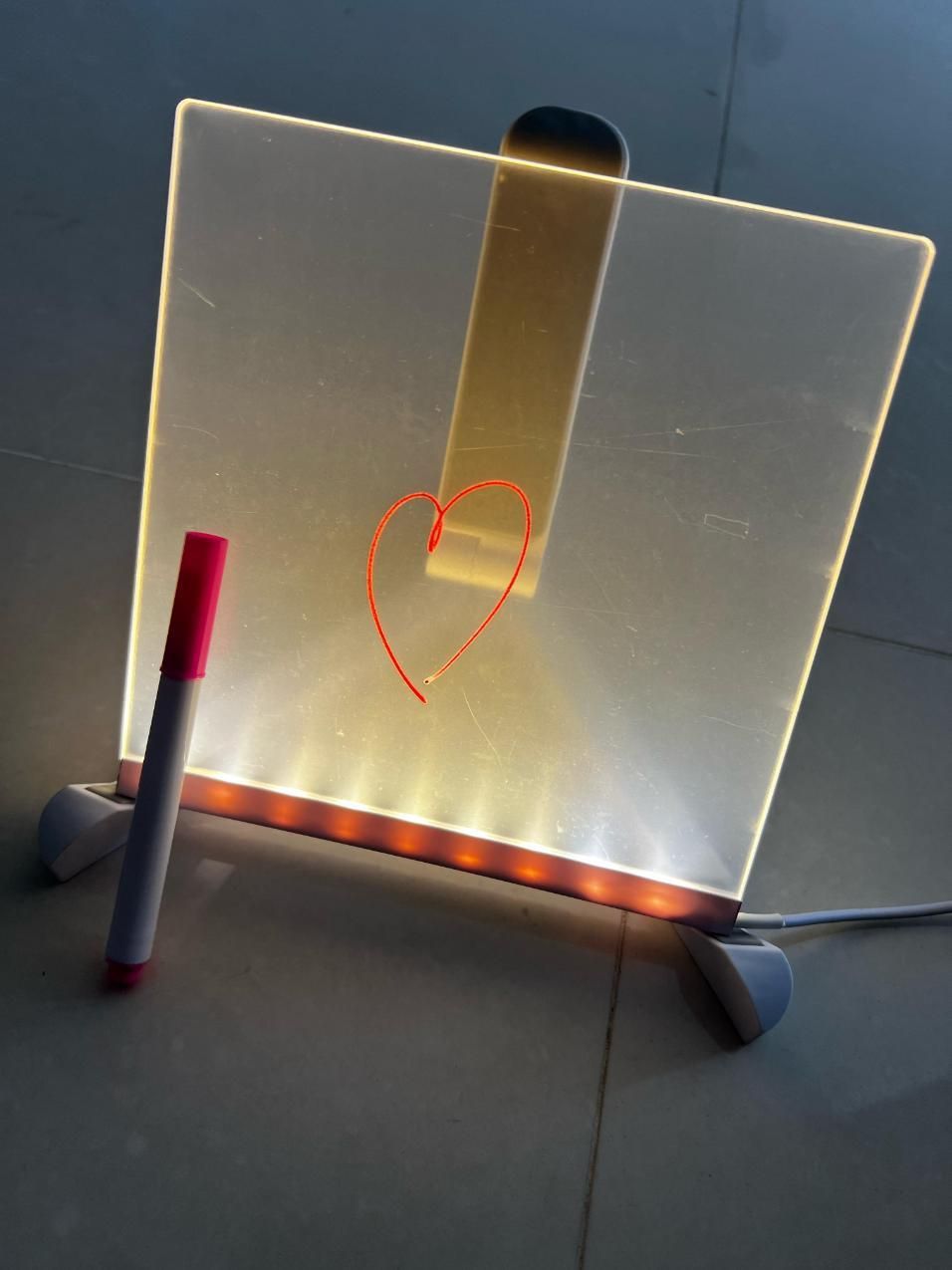 3D LED Light Glass Acrylic Writing Pad – Colorful Night Lamp & Decorative Display | NISHU Superstores