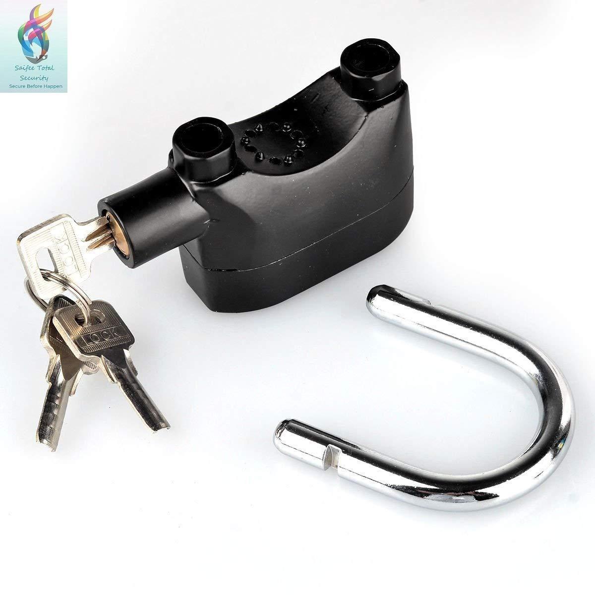 Motion Sensor Padlock with Siren Alarm – Anti-Theft Security Lock for Bikes, Gates & Doors | NISHU Superstores