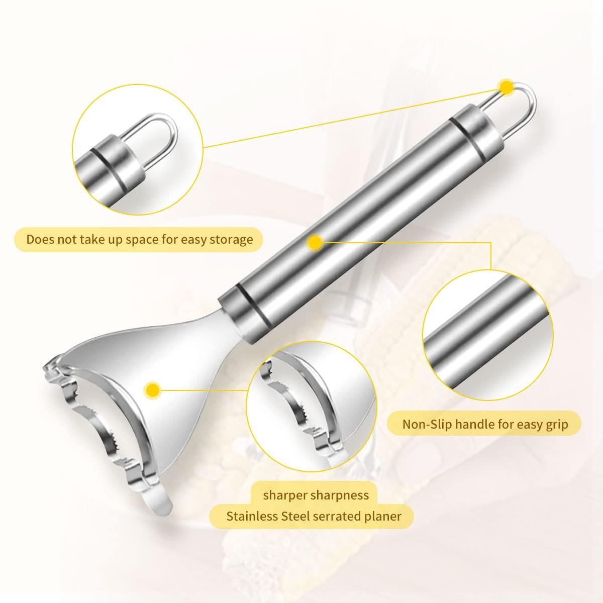 Stainless Steel Corn Peeler – Easy & Quick Kernel Remover Tool | NISHU Superstores