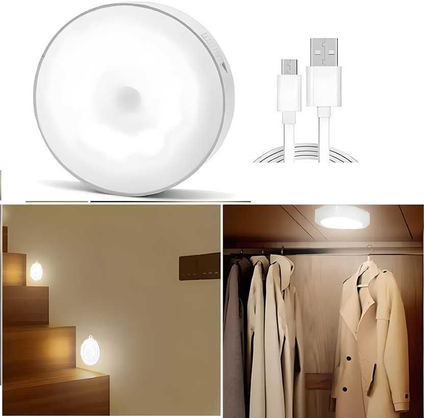Motion Sensor LED Night Light with USB Charging (Pack of 2) – Wireless & Self-Adhesive | NISHU Superstores