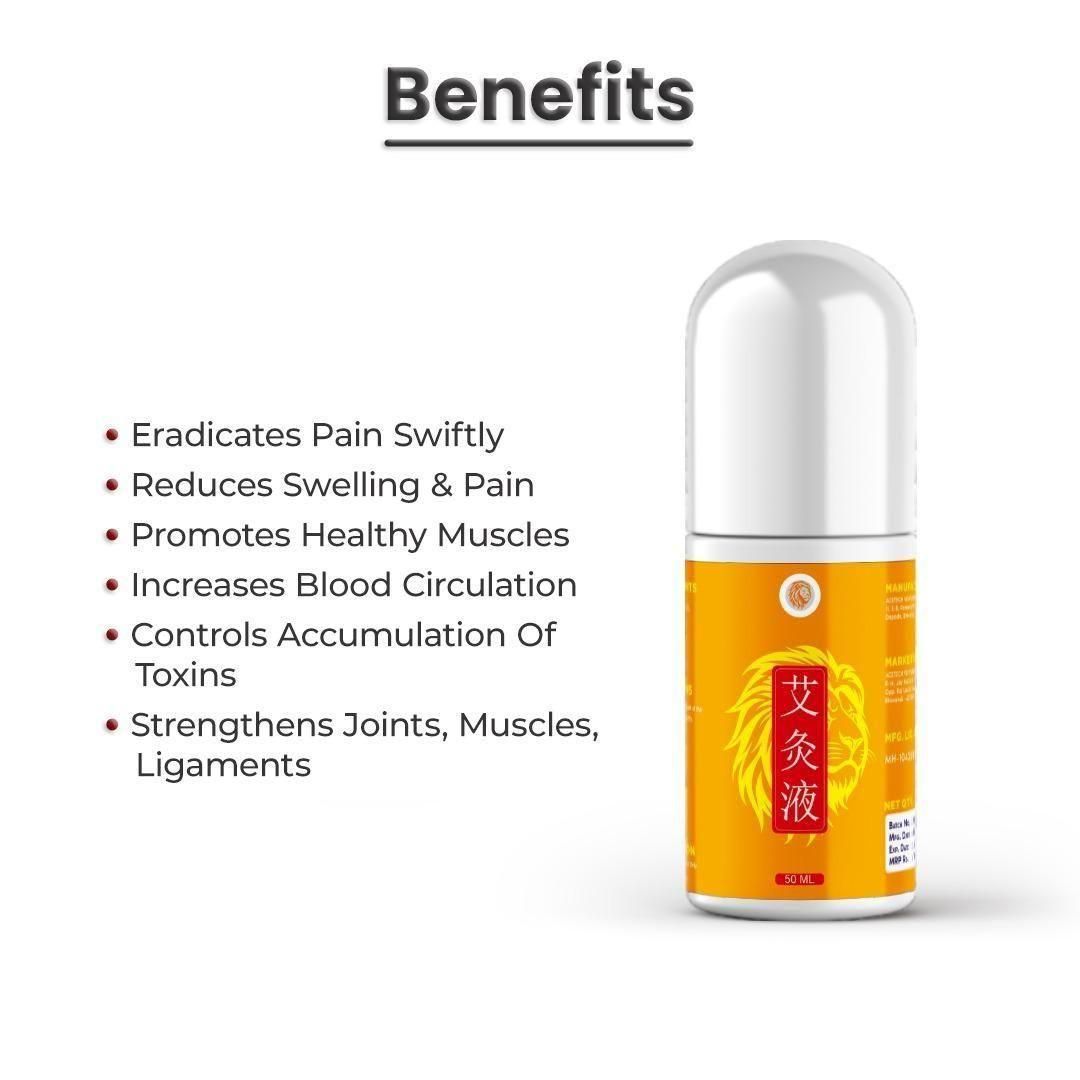 Wormwood Liquid Body Joint Roll On 50ml (Pack of 2) – Herbal Pain Relief for Joints & Muscles | NISHU Superstores