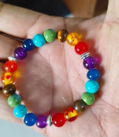 Classic 7 Beads Natural Agate Bracelet – Pack of 2 Healing Jewelry | NISHU Superstores