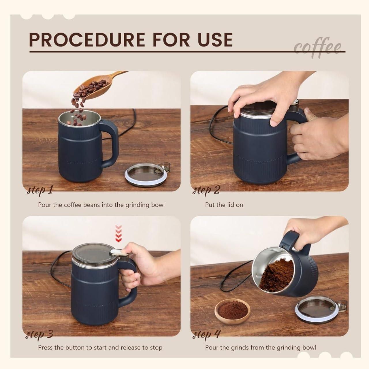 Stainless Steel Grinder for Herbs, Spices, Nuts & Coffee – Powerful Home Mill | NISHU Superstores