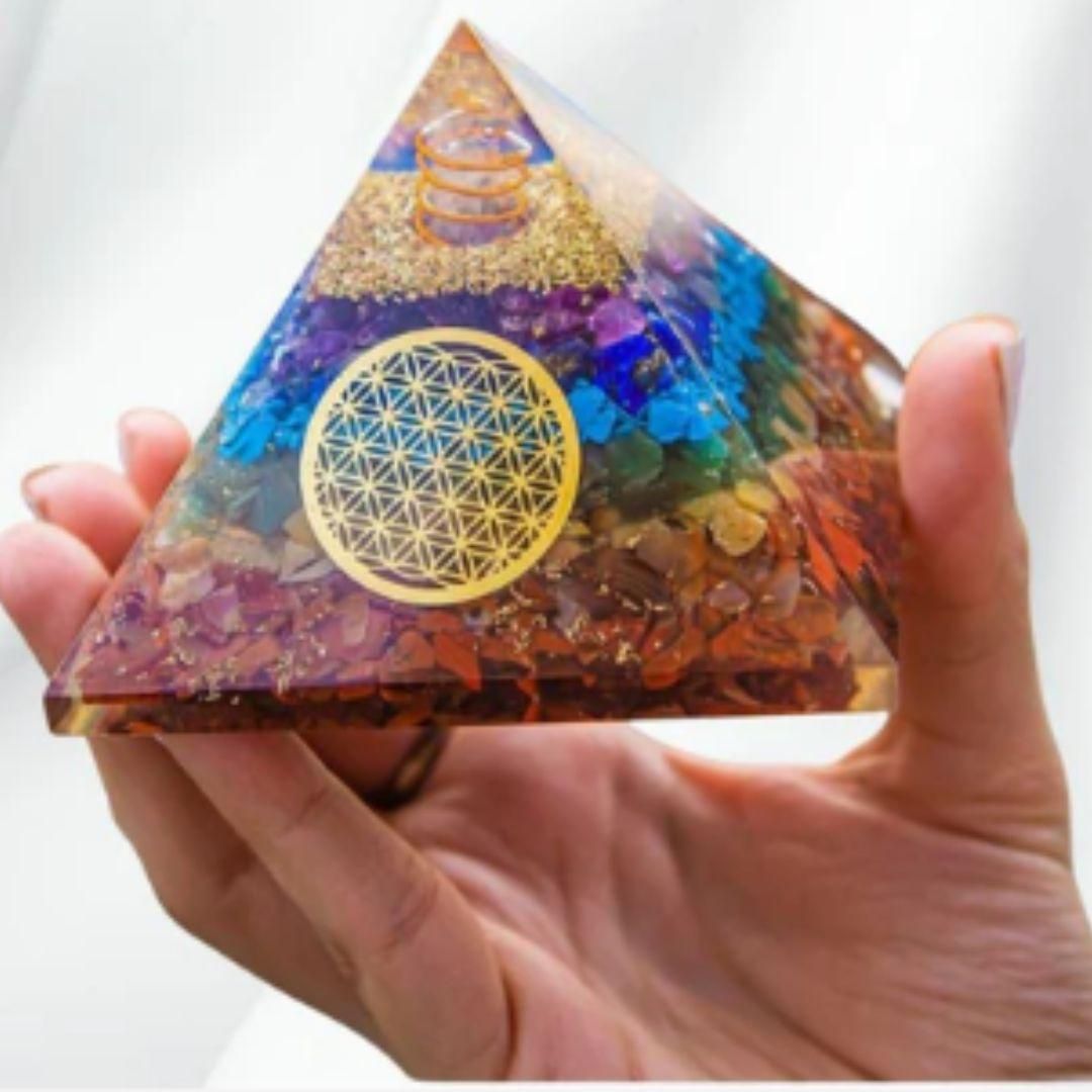 Seven Chakra Orgon Pyramid – Energy Balancing & Healing Crystal | NISHU Superstores