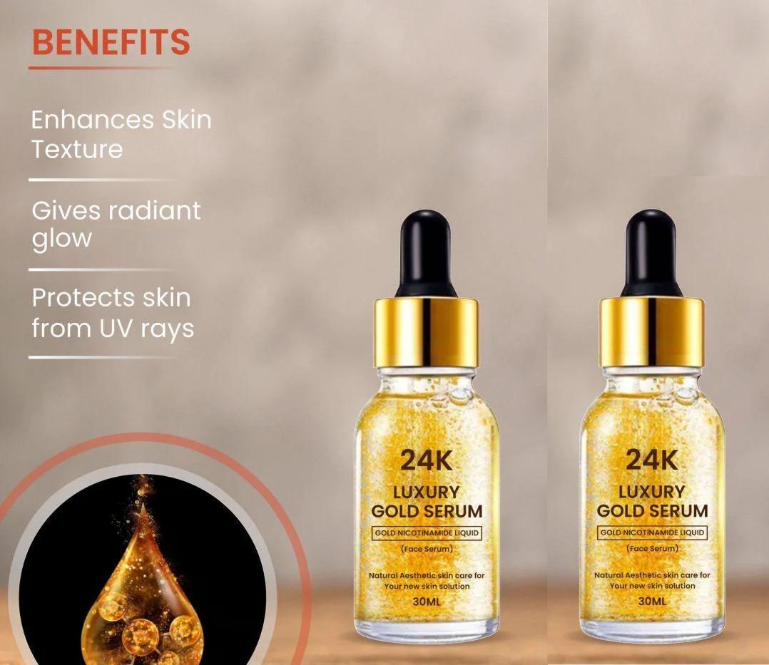 24k Luxury Gold Serum – Pack of 2 (30 ml Each) for Radiant Skin | NISHU Superstores