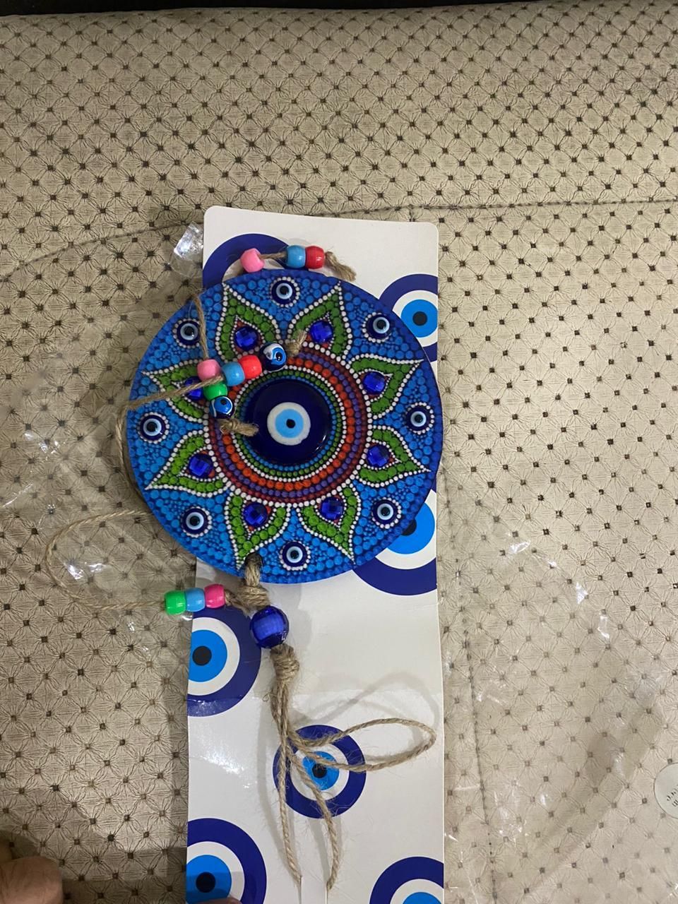 Handcrafted Evil Eye Wall Hanging – Nazar Battu Protection Charm for Home Décor | NISHU Superstores