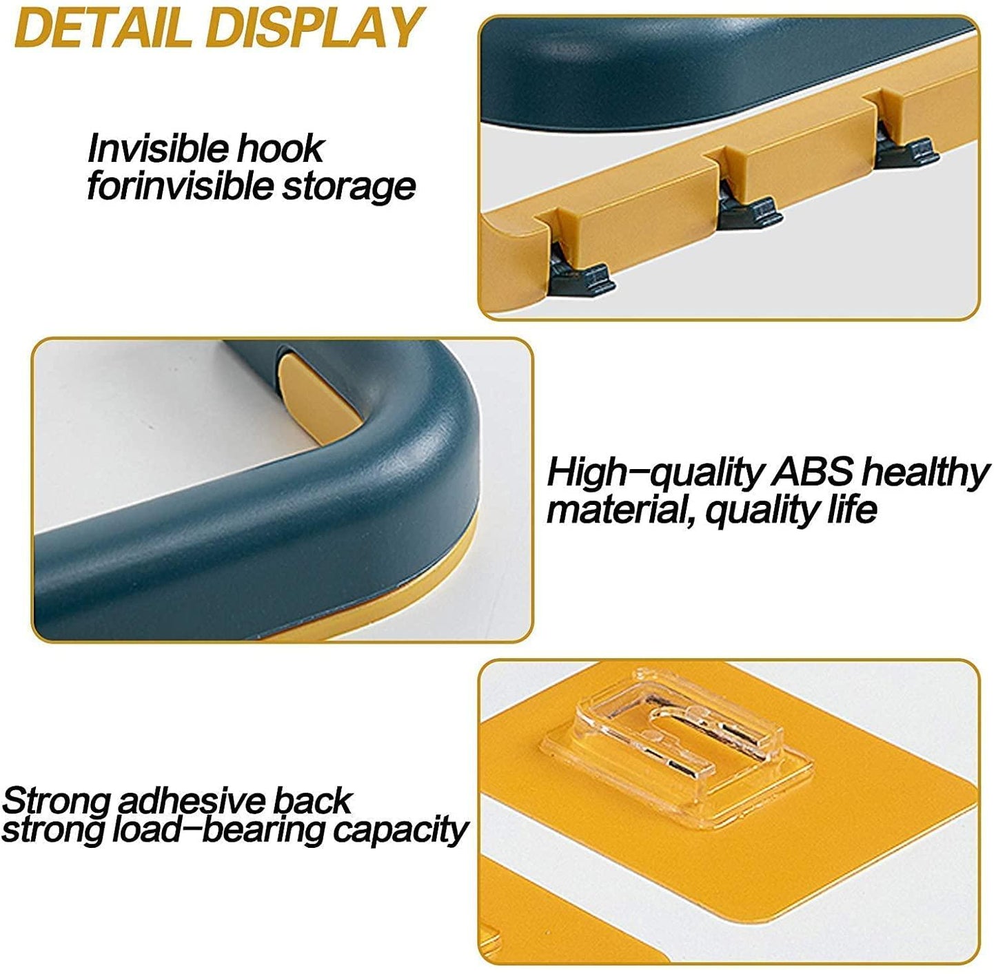 Double Layer Towel Rack with Hooks – Wall Mounted Bathroom Organizer | NISHU Superstores