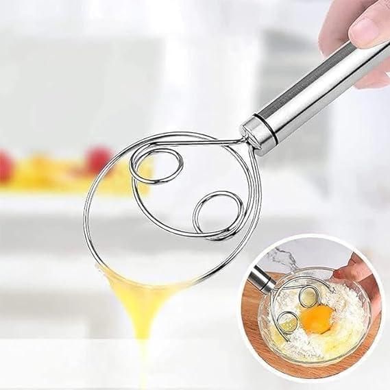 Stainless Steel Danish Dough Whisk (Pack of 2) – Bread Mixer Tool, Dishwasher Safe | NISHU Superstores