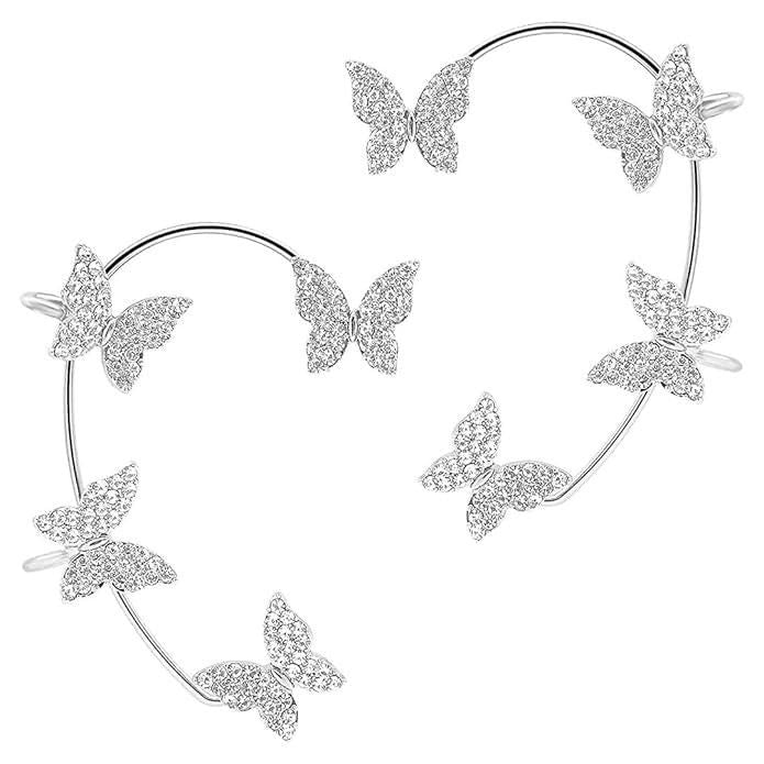 Stylish Butterfly Ear Crawler Cuff Earrings – Trendy Jewelry for Women & Girls | NISHU Superstores
