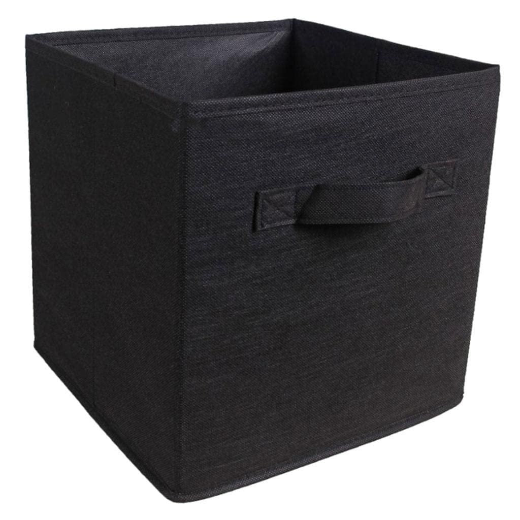 Fabric Storage Basket Organizer Box – Open Design, Black (Pack of 2) | NISHU Superstores