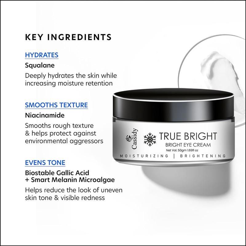 CASSIDY True Bright Eye Cream 50gm (Pack of 2) – Dark Circle & Puffiness Remover | NISHU Superstores