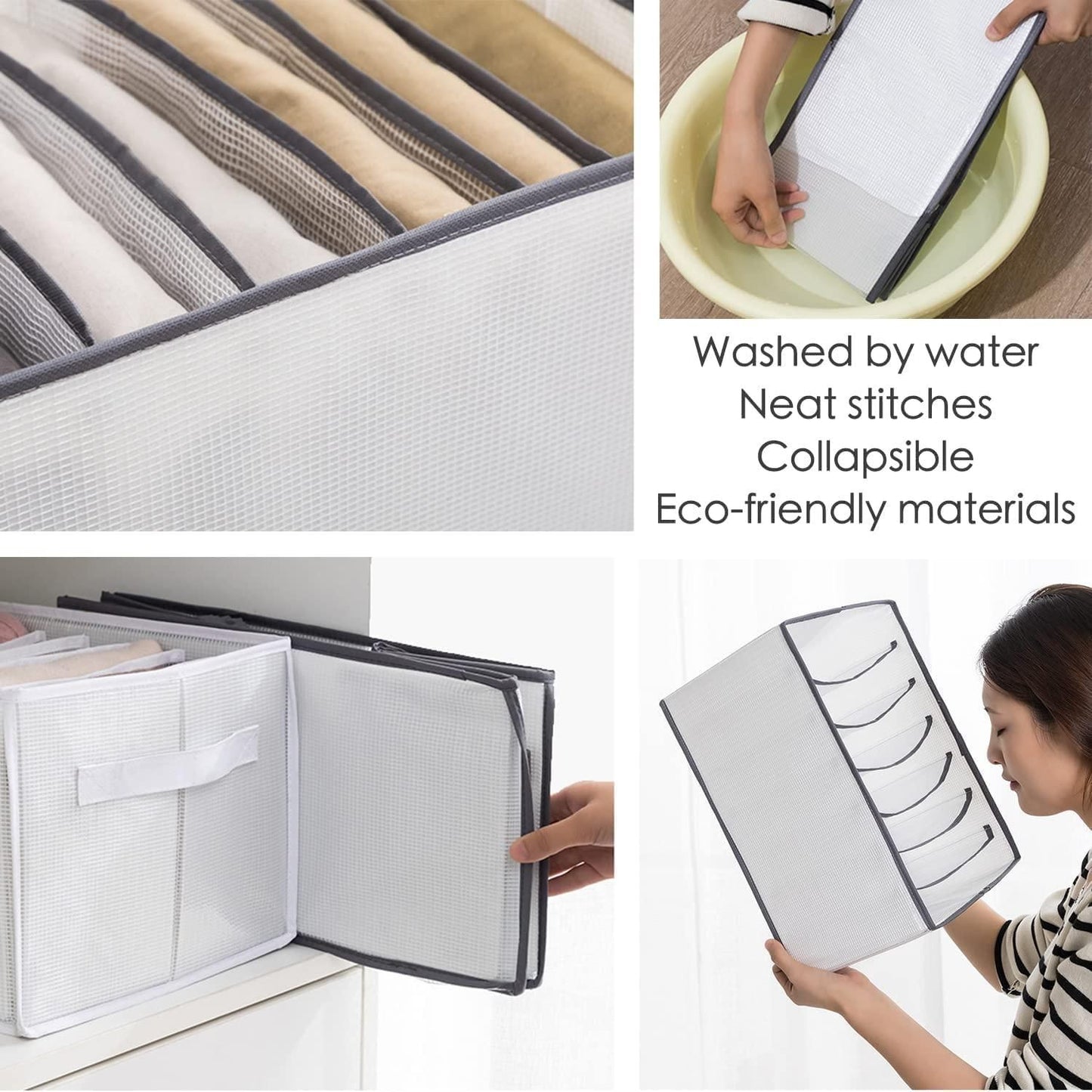 Clothes Organizer for Wardrobe Storage (Pack of 2) – Shirt & Pant Drawer Divider | NISHU Superstores