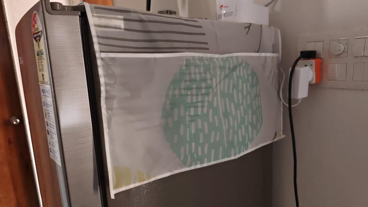 Refrigerator Waterproof Cover with Side Pockets – Dustproof & Storage Friendly | NISHU Superstores