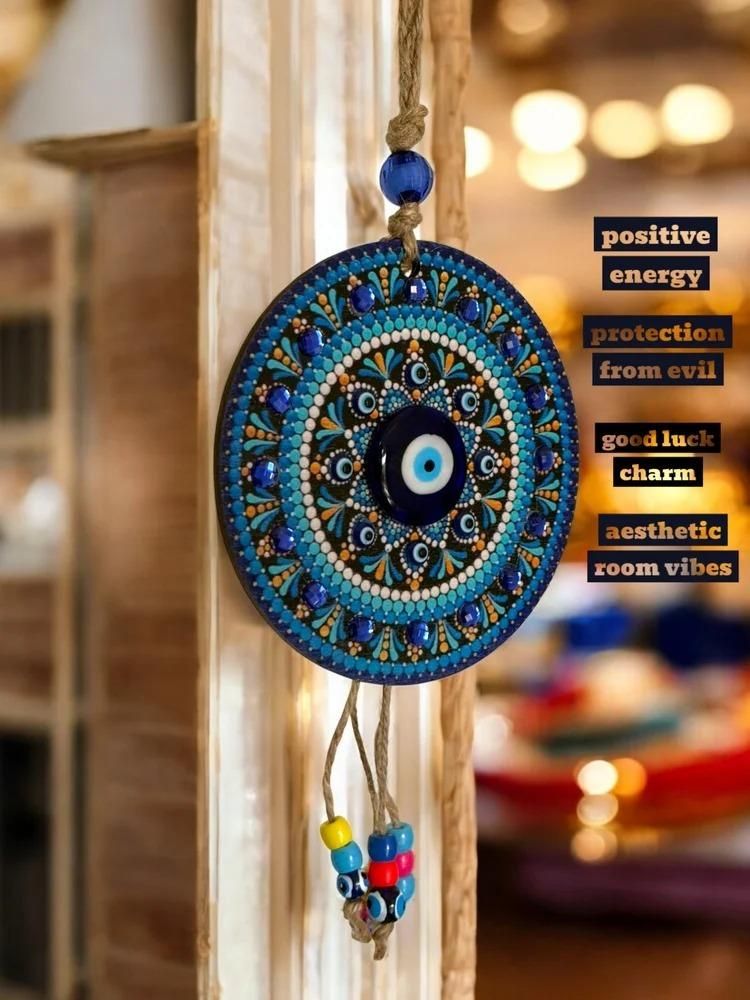 Handcrafted Evil Eye Wall Hanging – Nazar Battu Protection Charm for Home Décor | NISHU Superstores