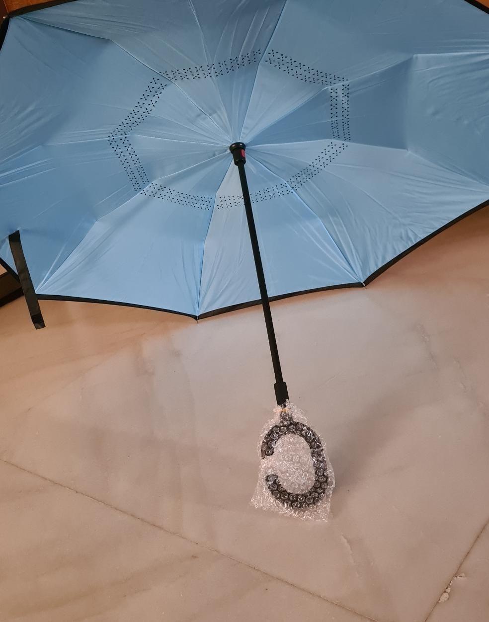 Double Layer Inverted Reversible Umbrella (Multicolor) – Windproof, Drip-Free & Stylish | NISHU Superstores