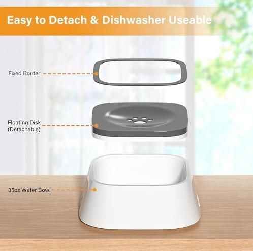 Floating Anti-Overflow Pet Water Bowl – Spill-Proof Design | NISHU Superstores
