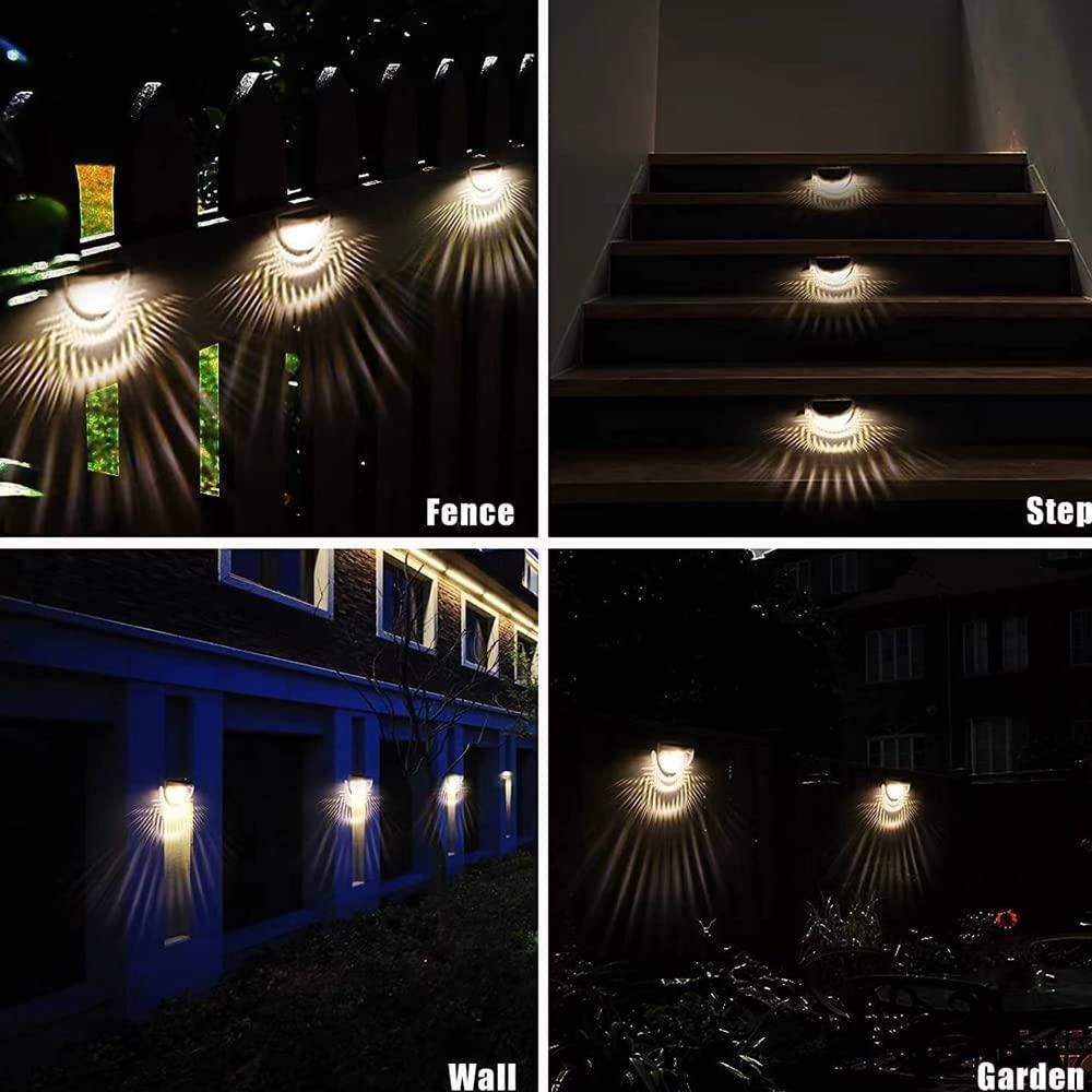 Solar Fence Lights (Pack of 4) – Energy Efficient Outdoor Lighting | NISHU Superstores