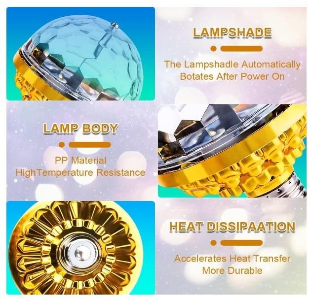 Rotating Magic Ball Light with Lamp Holder – Party & Stage Lighting Set | NISHU Superstores