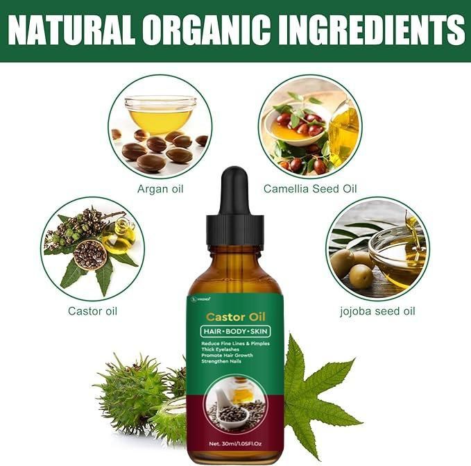 Castor Oil for Hair, Body & Skin (Pack of 2) – Pure & Natural Multipurpose Oil | NISHU Superstores