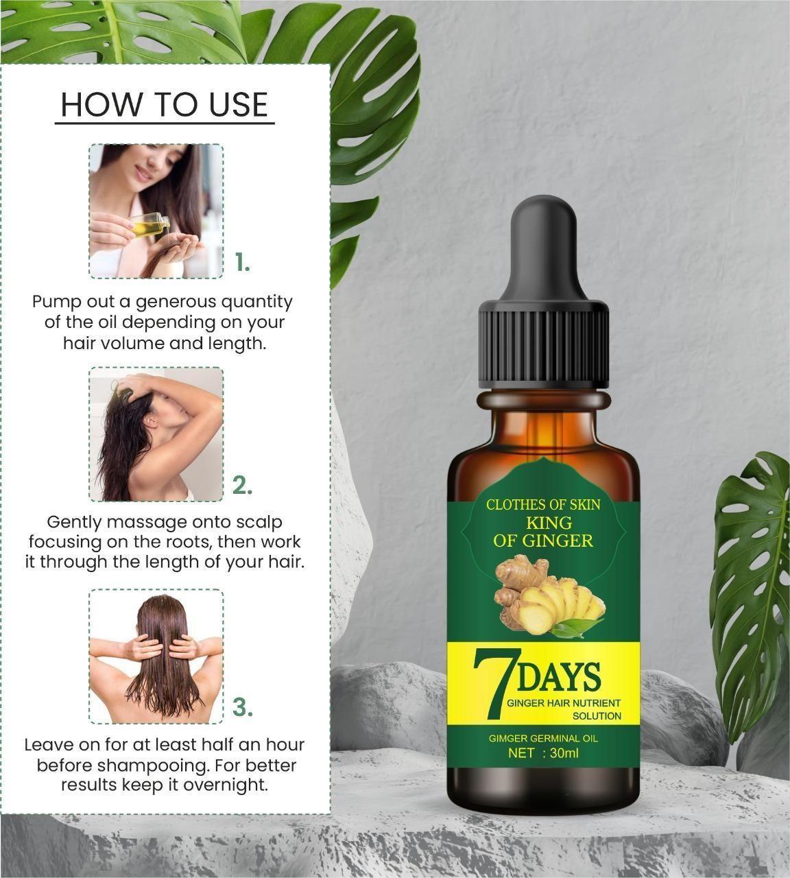 Ginger Hair Growth Germinal Oil 30ml (Pack of 2) – Boost Hair Growth & Reduce Hair Fall | NISHU Superstores