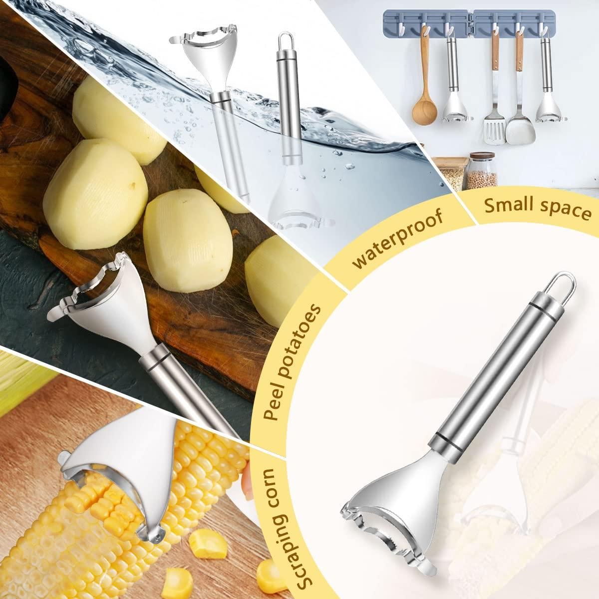 Stainless Steel Corn Peeler – Easy & Quick Kernel Remover Tool | NISHU Superstores