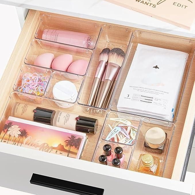 7Pcs Acrylic Drawer Storage Organizer – Clear, Durable & Multi-Purpose | NISHU Superstores