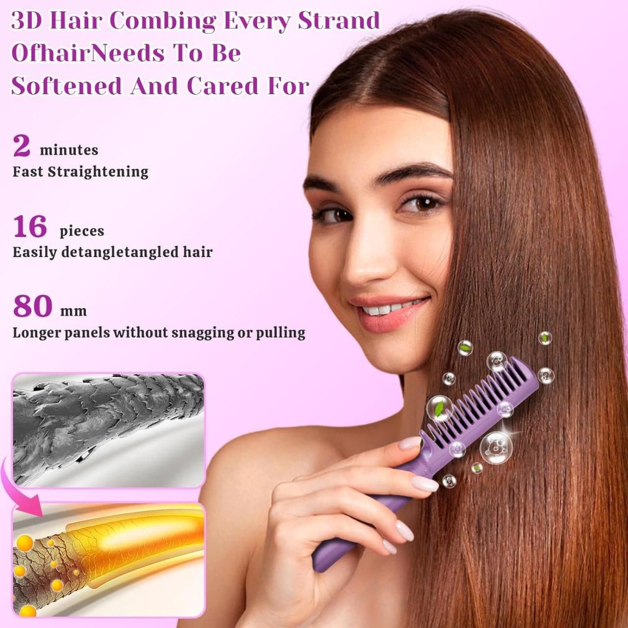 Meneflix Portable Mini Hair Straightener – Cordless Rechargeable Hot Comb | NISHU Superstores