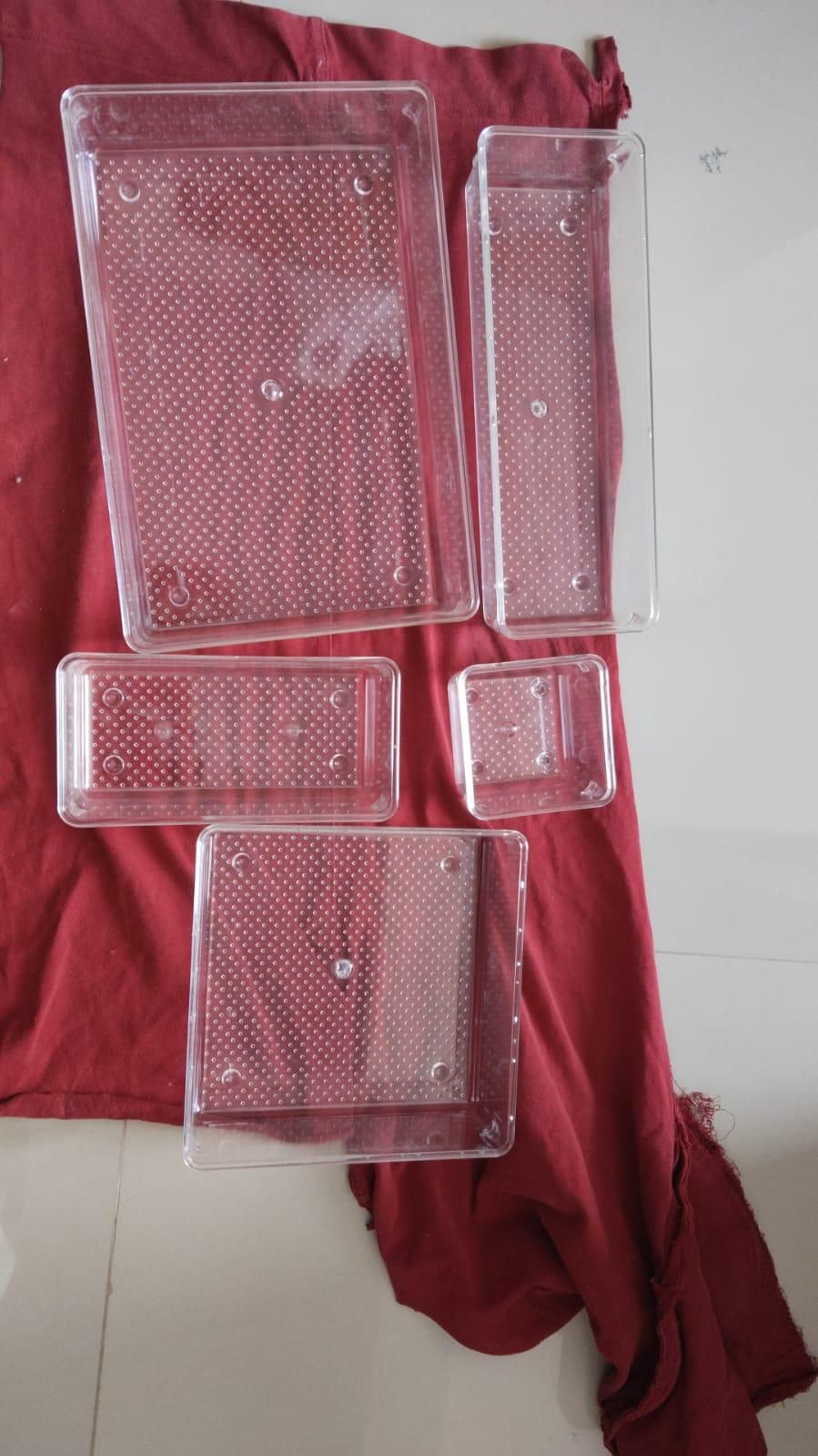 7Pcs Acrylic Drawer Storage Organizer – Clear, Durable & Multi-Purpose | NISHU Superstores