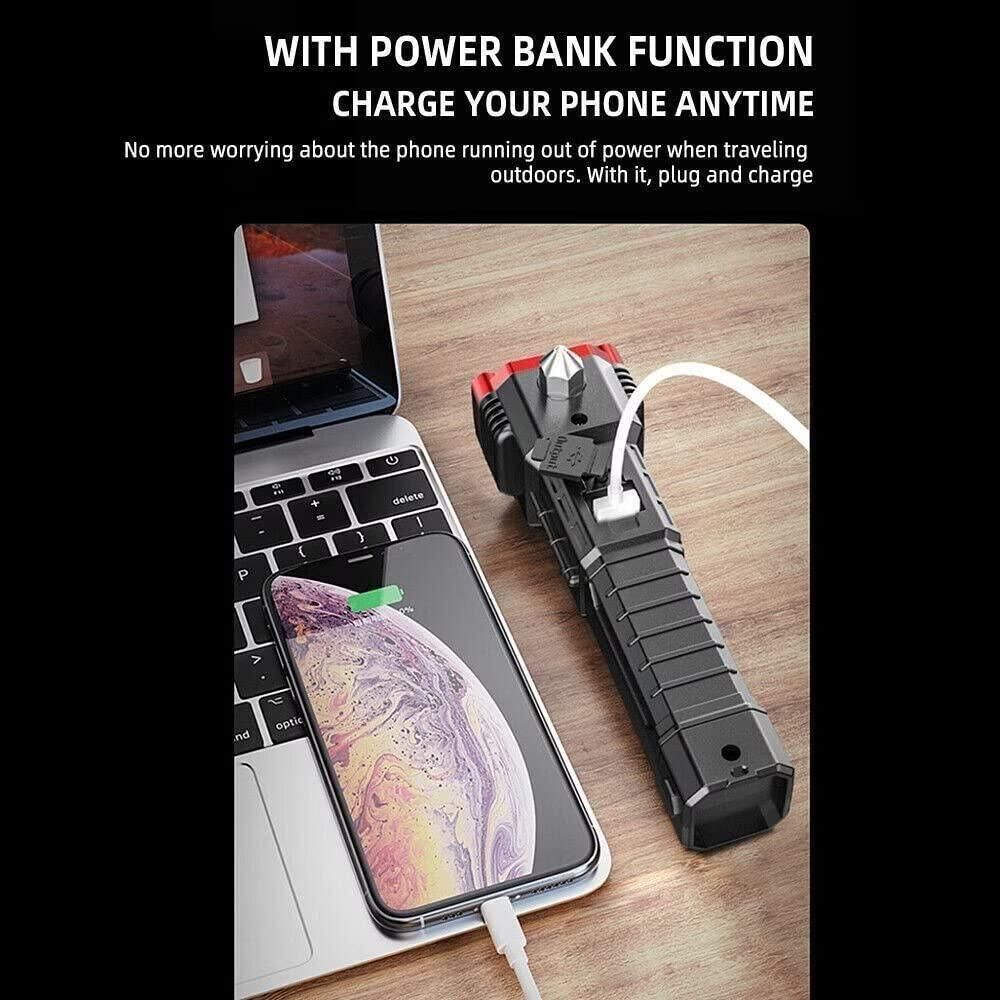 Portable Rechargeable Torch – LED Flashlight with Long-Lasting Battery | NISHU Superstores