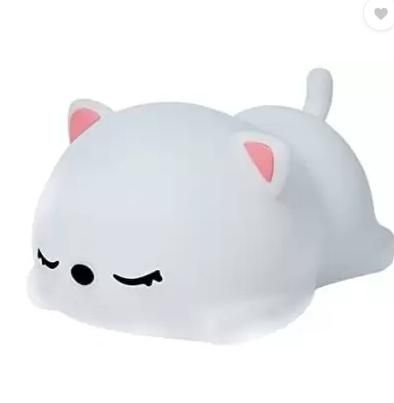 Silicon Snoring Cat Night Light – Soft Touch LED Lamp for Kids & Bedroom | NISHU Superstores