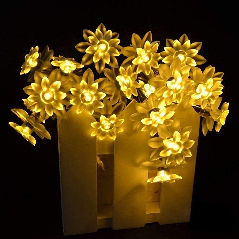 16 LED Lotus Flower Decoration Lights – 3 Meters Magical Ambiance | NISHU Superstores