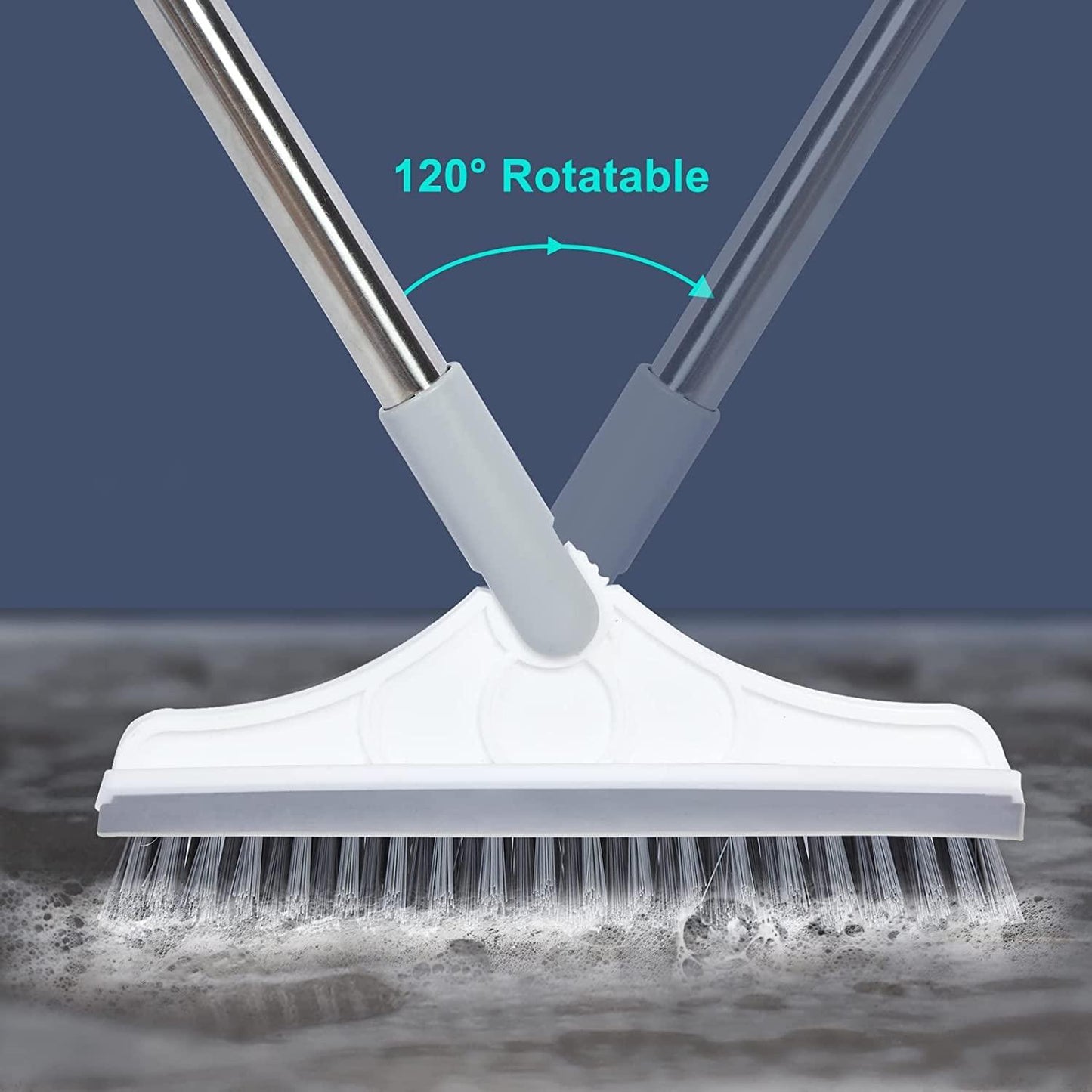 Bathroom Tiles Cleaner Brush with 120° Long Handle – Deep Cleaning Tool | NISHU Superstores