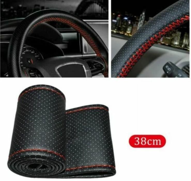 Universal Car Leather Steering Wheel Cover – Stylish & Comfortable | NISHU Superstores