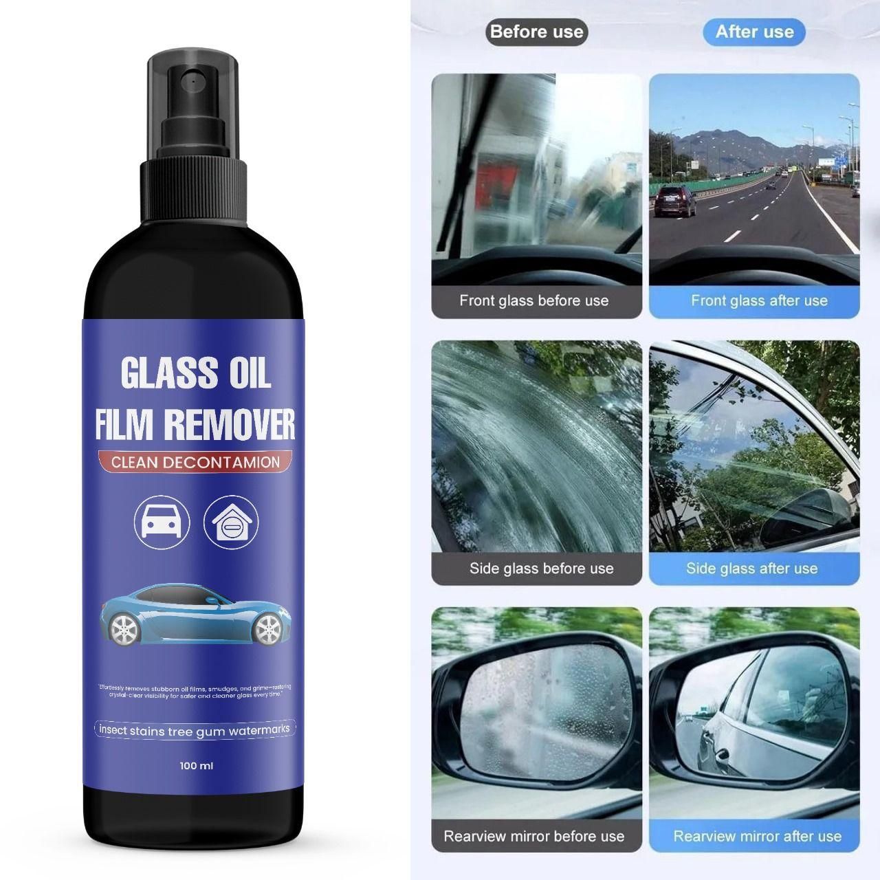 Glass Oil Film Remover 200ml – Pack of 2 | Streak-Free Cleaning | NISHU Superstores